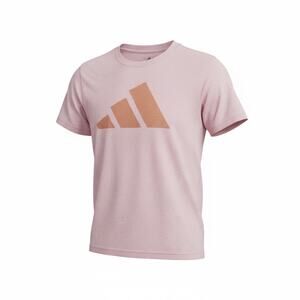 Adidas Women’s Pink Speckled Logo T-Shirt Short Sleeve Athletic Tee